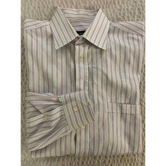 Canali Other - CANALI made in italy Shirting Stripe Straight Collar Shirt in Lav Size 16 $295